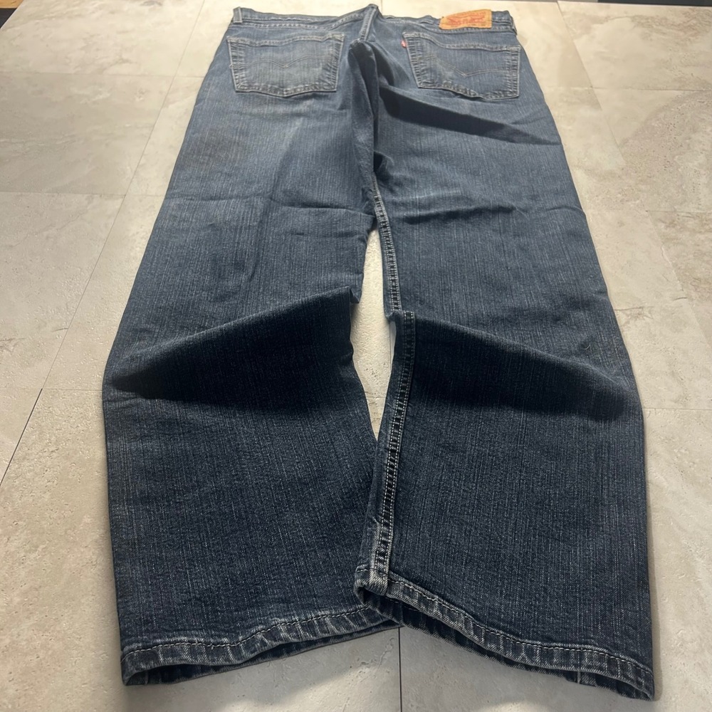 Levi's 505 Regular Fit Dark Wash Mens 36x32 Straight Leg Denim Jeans 00505-1330